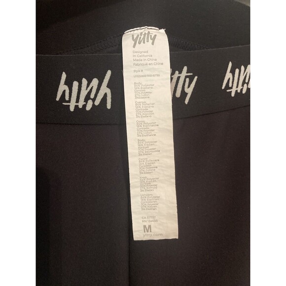 Yitty by Lizzo Leggings Size Medium Black White Athletic Gym Workout - Picture 4 of 4